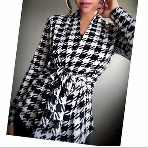 Houndstooth Tunic sweater jacket